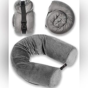 NEW Memory Foam Multifunctional Pillow Travel Home Office Lumbar Chin Support